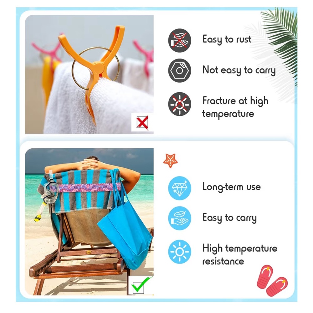 🆕 8 Pack Towel Bands for Beach Chair, Pool Essentials, Elastic and Windproof - Picture 3 of 7
